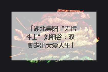 湖北崇阳“无臂斗士”刘细谷：双脚走出大爱人生