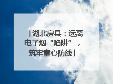 湖北房县：远离电子烟“陷阱”，筑牢童心防线