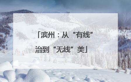 滨州：从“有线”治到“无线”美