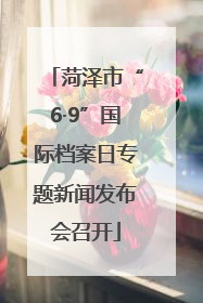 菏泽市“6·9”国际档案日专题新闻发布会召开