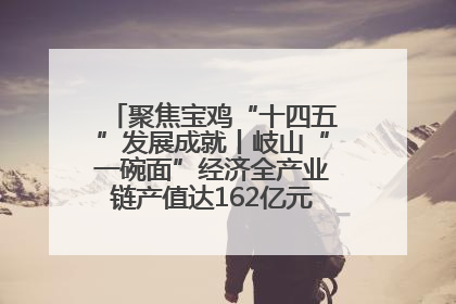 聚焦宝鸡“十四五”发展成就丨岐山“一碗面”经济全产业链产值达162亿元 入选全国典型县