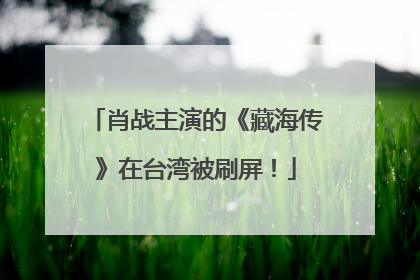 肖战主演的《藏海传》在台湾被刷屏！