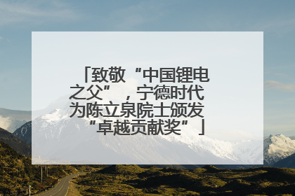 致敬“中国锂电之父”，宁德时代为陈立泉院士颁发“卓越贡献奖”