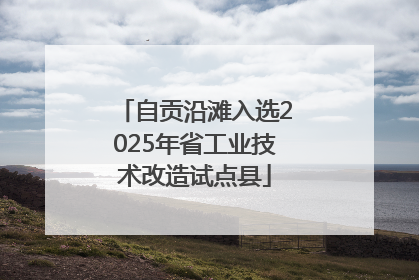 自贡沿滩入选2025年省工业技术改造试点县