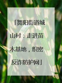 舞阳街道城山村：走进苗木基地，织密反诈防护网