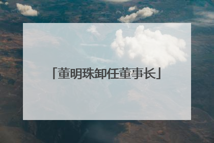董明珠卸任董事长