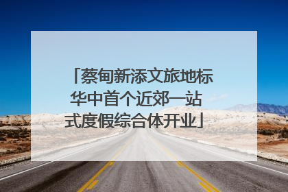 蔡甸新添文旅地标 华中首个近郊一站式度假综合体开业