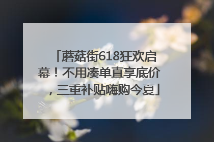 蘑菇街618狂欢启幕！不用凑单直享底价，三重补贴嗨购今夏