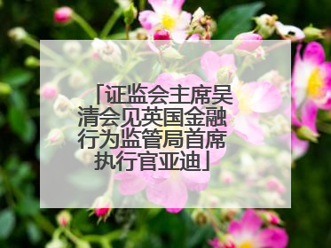 证监会主席吴清会见英国金融行为监管局首席执行官亚迪