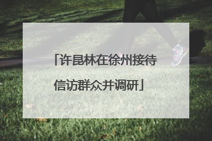 许昆林在徐州接待信访群众并调研