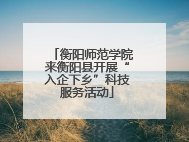 衡阳师范学院来衡阳县开展“入企下乡”科技服务活动