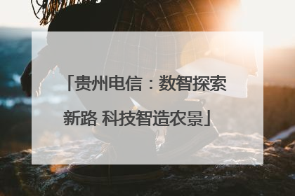 贵州电信：数智探索新路 科技智造农景