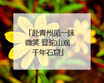 赴青州见一抹微笑 登驼山观千年石窟