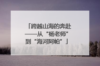 跨越山海的奔赴——从“杨老师”到“海河阿帕”