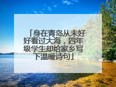 身在青岛从未好好看过大海，四年级学生却给家乡写下温暖诗句