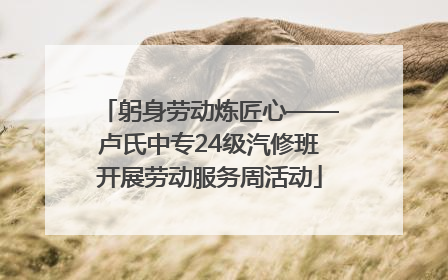 躬身劳动炼匠心——卢氏中专24级汽修班开展劳动服务周活动
