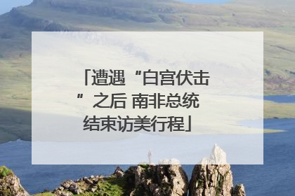 遭遇“白宫伏击”之后 南非总统结束访美行程