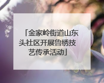 金家岭街道山东头社区开展鲁绣技艺传承活动