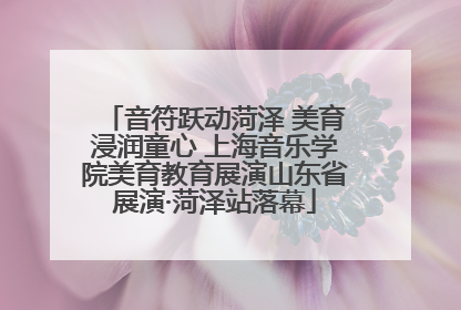 音符跃动菏泽 美育浸润童心 上海音乐学院美育教育展演山东省展演·菏泽站落幕