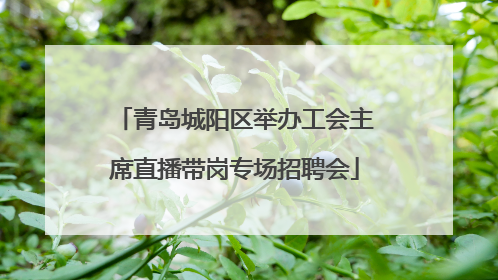 青岛城阳区举办工会主席直播带岗专场招聘会