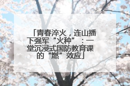 青春淬火，连山播下强军“火种”：一堂沉浸式国防教育课的“燃”效应