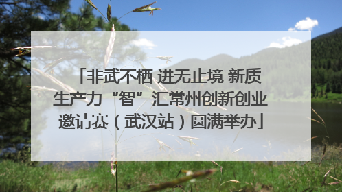 非武不栖 进无止境 新质生产力“智”汇常州创新创业邀请赛（武汉站）圆满举办