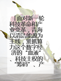 面对新一轮科技革命和产业变革，青海以清洁能源为主线，紧抓算力这个数字经济的“血液”、科技主权的“筹码”、产业升级的“杠杆”、绿色转型的“支点”，勇于撬动国家“双碳”战略、“东数西算”工程重大发展新机遇，点亮绿色算电协同新赛道，蹚出一条符合本地实际的高质量发展之路——青海：“绿色算力” 锚定“东数西算”国家战略布局