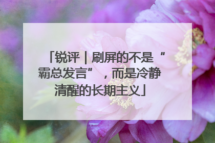 锐评｜刷屏的不是“霸总发言”，而是冷静清醒的长期主义