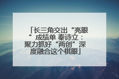 长三角交出“亮眼”成绩单 秦诗立：聚力抓好“两创”深度融合这个棋眼
