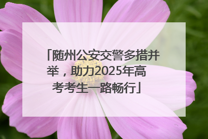 随州公安交警多措并举，助力2025年高考考生一路畅行