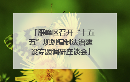 雁峰区召开“十五五”规划编制法治建设专题调研座谈会