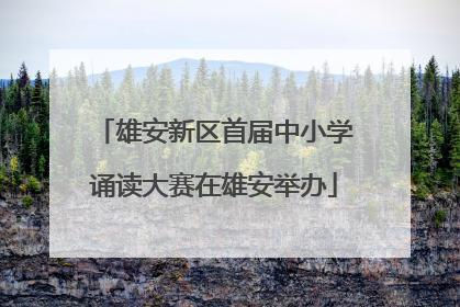 雄安新区首届中小学诵读大赛在雄安举办