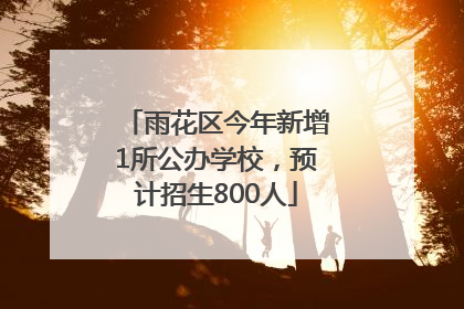 雨花区今年新增1所公办学校，预计招生800人