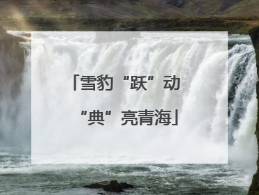 雪豹“跃”动 “典”亮青海