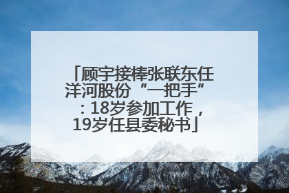 顾宇接棒张联东任洋河股份“一把手”：18岁参加工作，19岁任县委秘书