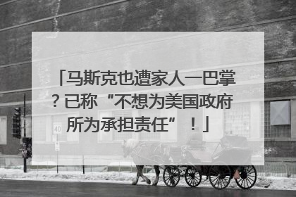 马斯克也遭家人一巴掌？已称“不想为美国政府所为承担责任”！