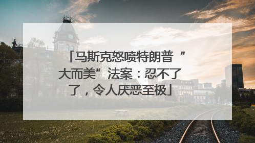马斯克怒喷特朗普“大而美”法案：忍不了了，令人厌恶至极