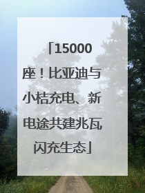 15000座！比亚迪与小桔充电、新电途共建兆瓦闪充生态