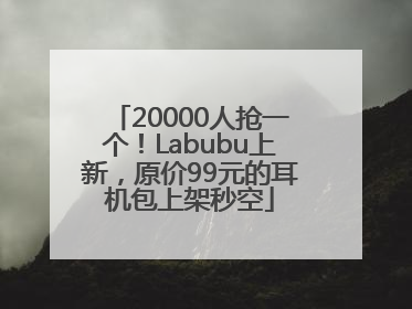 20000人抢一个！Labubu上新，原价99元的耳机包上架秒空