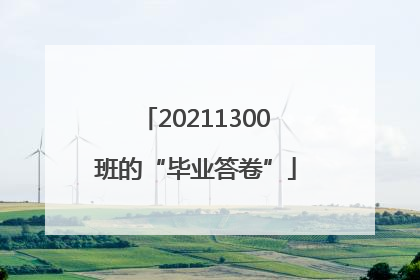 20211300班的“毕业答卷”