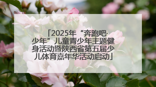 2025年“奔跑吧·少年”儿童青少年主题健身活动暨陕西省第五届少儿体育嘉年华活动启动