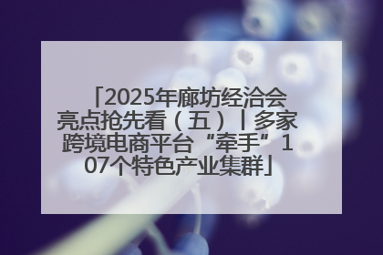 2025年廊坊经洽会亮点抢先看（五）丨多家跨境电商平台“牵手”107个特色产业集群