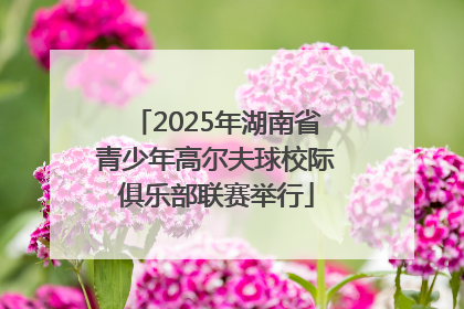 2025年湖南省青少年高尔夫球校际俱乐部联赛举行