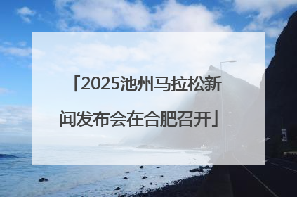 2025池州马拉松新闻发布会在合肥召开