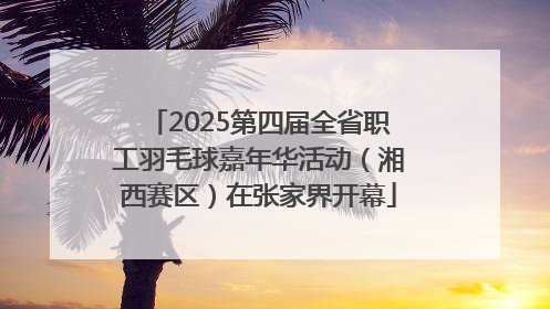 2025第四届全省职工羽毛球嘉年华活动（湘西赛区）在张家界开幕
