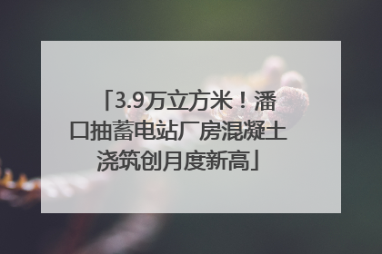 3.9万立方米！潘口抽蓄电站厂房混凝土浇筑创月度新高