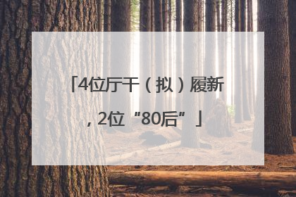 4位厅干（拟）履新，2位“80后”