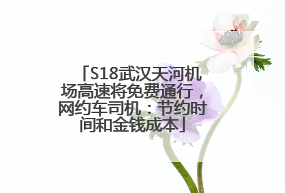 S18武汉天河机场高速将免费通行，网约车司机：节约时间和金钱成本